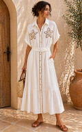 Cotton Embellished Sun Dress