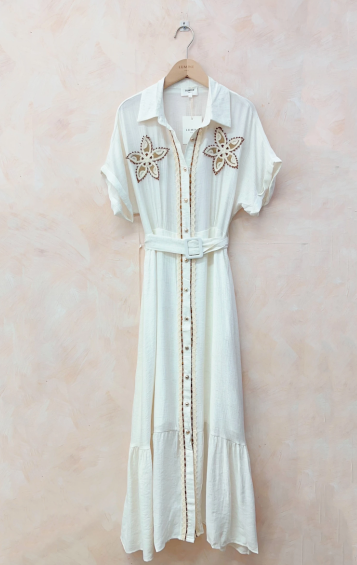 Cotton Embellished Sun Dress