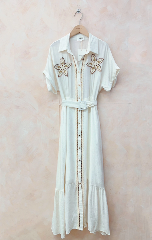 Cotton Embellished Sun Dress