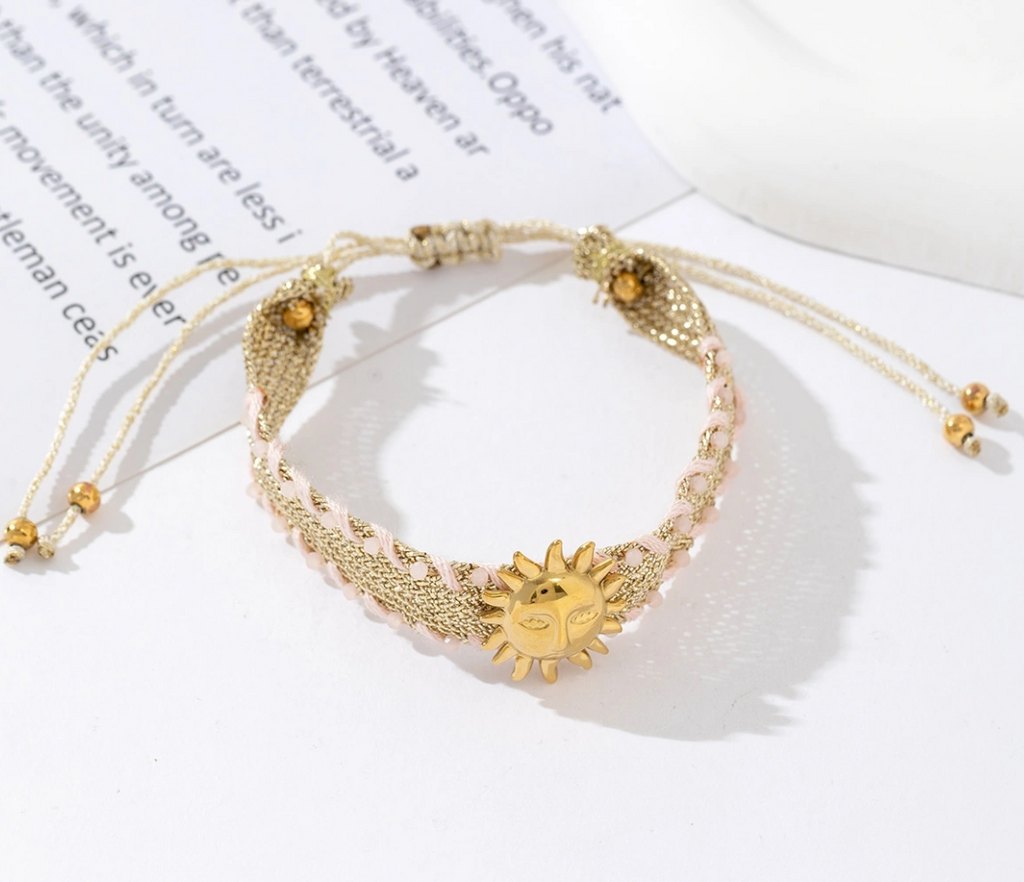 Sunburst Raffia Bracelet