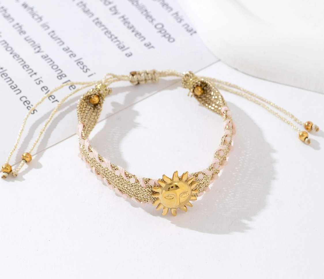 Sunburst Raffia Bracelet