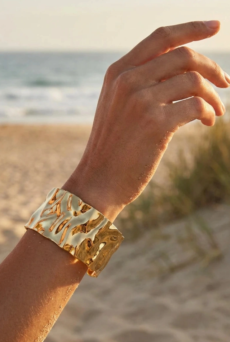 Chunky Morphed Gold Bangle