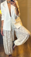 White Lace Harem Trousers