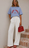 St Tropez Oversized Blue Tee